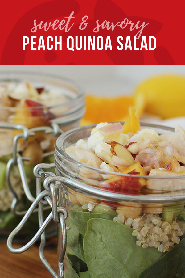 Sweet and Savory Peach Quinoa Salad