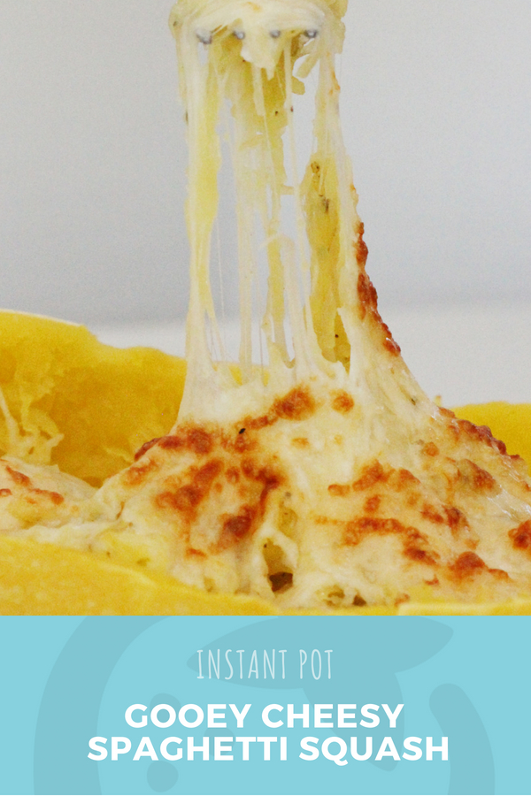 Gooey Cheesy Spaghetti Squash Cooked in the Instant Pot