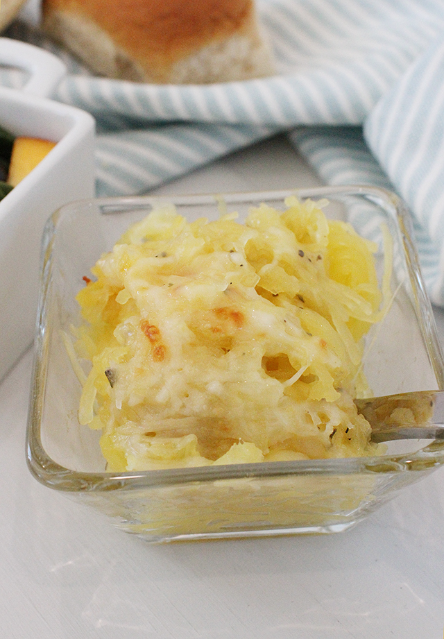 Gooey Cheesy Spaghetti Squash Cooked in the Instant Pot