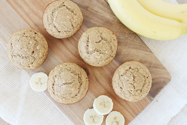 The Best Sweet Moist Healthy Banana Muffins