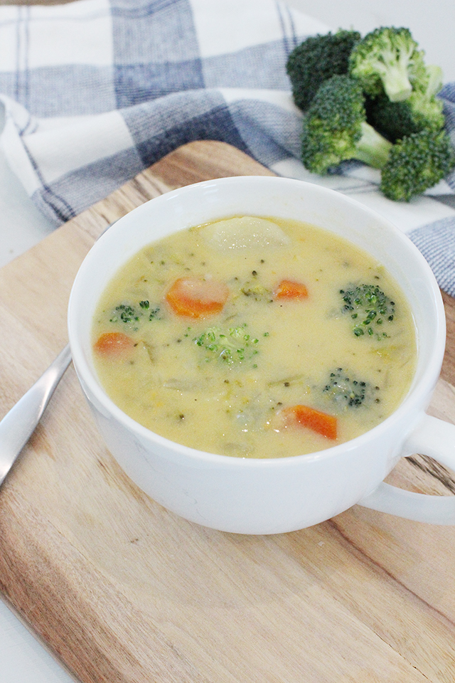 slowcooker cheesy vegetable soup