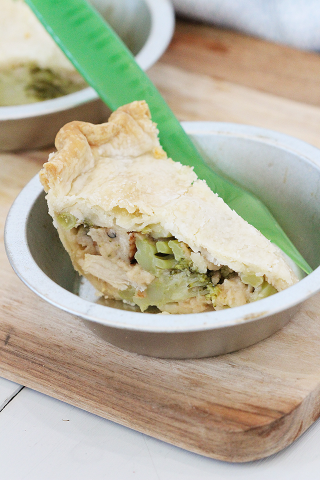 delicious chicken pot pie slice