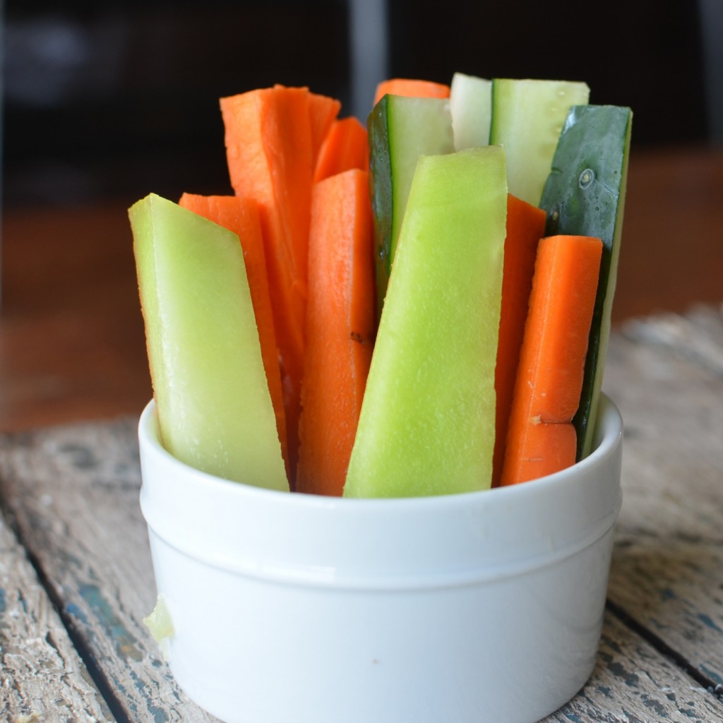 Cucumbers, Carrots and Melon Sticks Super Healthy Kids